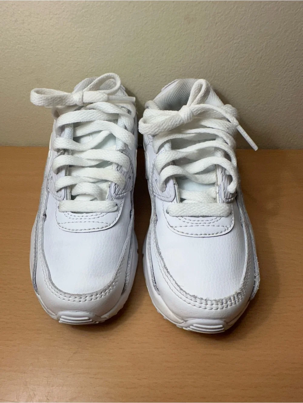 Nike Air Max 90 Triple White Unisex Kids Shoes Size 12.5C